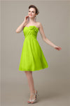 A-line Chiffon Sweetheart Knee-Length Short Bridesmaid Dresses