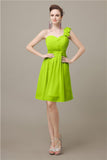 Popular One-shoulder Sweetheart Knee-Length Bridesmaid Dresses