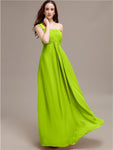 A-line One-shoulder Long Chiffon Bridesmaid Dresses