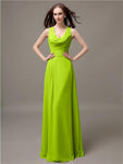 Shoulder Strap A-line Floor-Length Bridesmaid Dresses