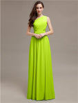 Simple One-Shoulder Sleeveless A-line Chiffon Bridesmaid Dresses