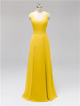 Fashion A-line V-neck Chiffon Bridesmaid Dresses