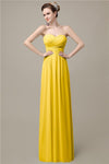 A-line Chiffon Sweetheart Floor-Length Long Bridesmaid Dresses