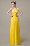 A-line Sweetheart Chiffon Floor-Length Long Bridesmaid Dresses