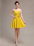 Sweetheart A-Line Short Chiffon Bridesmaid Dresses