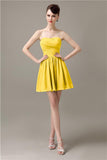 Popular Chiffon A-line Sweetheart Mini Bridesmaid Dresses