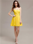 Simple Sweetheart A-Line Short Chiffon Bridesmaid Dresses