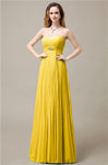 Elegant Straight Chiffon A-line Floor-Length Bridesmaid Dresses