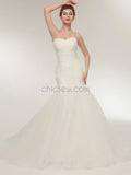 Mermaid Sweetheart Hight Qality Custom Long Romantic Wedding Dresses,Bridal Dresses LMX1158