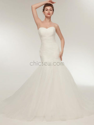 Mermaid Sweetheart Hight Qality Custom Long Romantic Wedding Dresses,Bridal Dresses LMX1158
