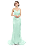 Mermaid Spaghetti Straps V-neck Sexy Bridesmaid Dresses