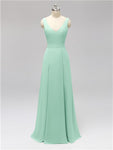 Fashion A-line V-neck Chiffon Bridesmaid Dresses