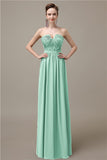 Sweetheart Simple A-line Floor-Length Chiffon Bridesmaid Dresses