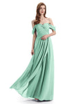 Charming Off-The-Shoulder Sweethert Floor Lenght Bridesmaid Dresses