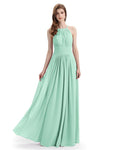 Charming Halter Floor Length Bridesmaid Dresses