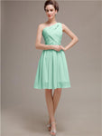 Pretty One-shoulder A-line Knee-Length Bridesmaid Dresses