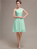 Pretty One-shoulder A-line Knee-Length Bridesmaid Dresses