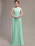 Simple One-shoulder Chiffon Long Bridesmaid Dresses