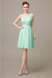 Elegant One-shoulder A-line Knee-Length Bridesmaid Dresses