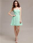 Simple Sweetheart A-Line Short Chiffon Bridesmaid Dresses