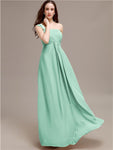 A-line One-shoulder Long Chiffon Bridesmaid Dresses