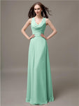 Shoulder Strap A-line Floor-Length Bridesmaid Dresses