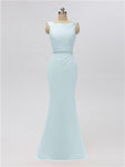 Sleeveless Mermaid Bateau Floor Length Bridesmaid Dresses