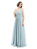 Simple A-line Chiffon V-neck Bridesmaid Dresses