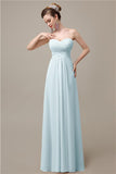 A-line Chiffon Sweatheart Floor-Length Beach Bridesmaid Dresses