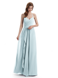 Charming Halter V-neck Floor Lenght Bridesmaid Dresses