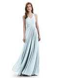 Elegant V-neck Side Slit Floor Length Bridesmaid Dresses