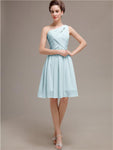 Pretty One-shoulder A-line Knee-Length Bridesmaid Dresses