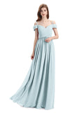 Simple A-line Chiffon Spaghetti Straps Bridesmaid Dresses