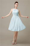 Halter  A-line Knee-Length Chiffon Bridesmaid Dresses