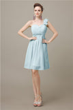 Popular One-shoulder Sweetheart Knee-Length Bridesmaid Dresses