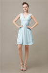 Pretty V-neck A-line Knee-Length Bridesmaid Dresses