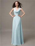 Shoulder Strap A-line Floor-Length Bridesmaid Dresses