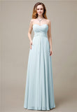 Charming A-line Sweetheart Sleeveless Floor-Length Bridesmaid Dresses