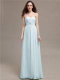 Simple Sweetheart Sleeveless A-line Floor-Length Bridesmaid Dresses