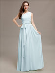 Beautiful A-line One-Shoulder Sleeveless Floor-Length Bridesmaid Dresses