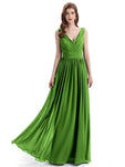 Elegant V-neck Floor Lenght Bridesmaid Dresses