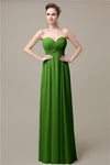 Simple A-line Sweetheart Chiffon Floor-Length Long Bridesmaid Dresses