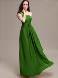 A-line One-shoulder Long Chiffon Bridesmaid Dresses