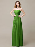 Elegant A-line Chiffon Sweetheart Floor-Length Bridesmaid Dresses