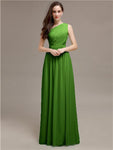 Simple One-Shoulder Sleeveless A-line Chiffon Bridesmaid Dresses