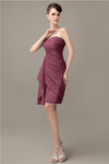 Elegant Sweetheart Chiffon Backless Sheath Bridesmaid Dresses