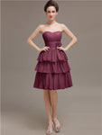 Sweetheart Pleats A-line Short Bridesmaid Dresses