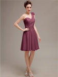 One Shoulder Short A-Line Bridesmaid Dresses