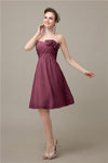 A-line Chiffon Sweetheart Knee-Length Short Bridesmaid Dresses