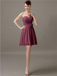 Simple Sweetheart A-Line Short Bridesmaid Dresses